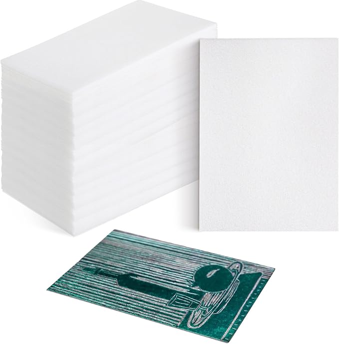 Pangda 100 Pcs White Foam Printing Plates, Foam Sheets Crafts Color Craft Board by Pangda