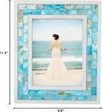 Beach Picture Frame 6x8, Mother of Pearl Photo Frame, Mosaic Glass 6 by 8 - Image 9