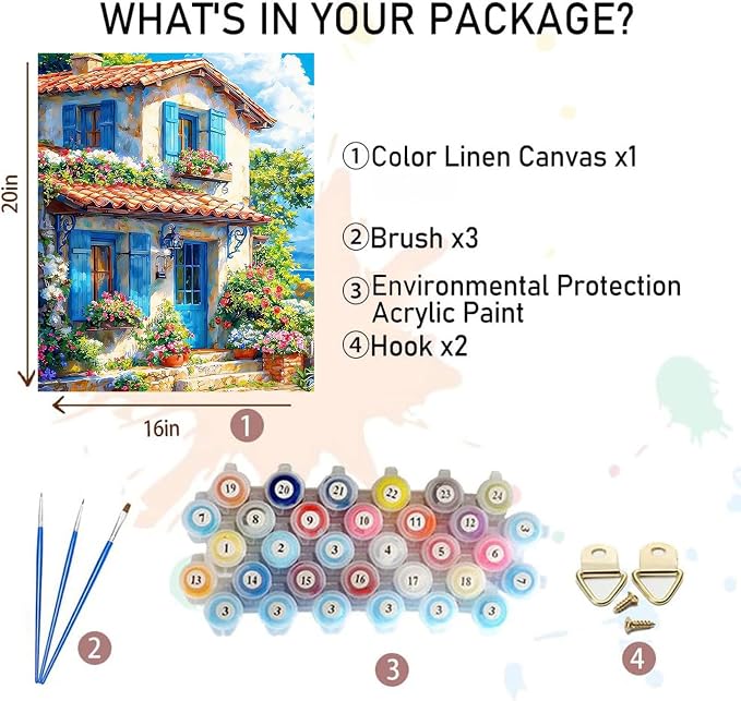 xackcme House Paint by Numbers for Adults - Image 2