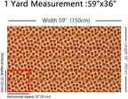 Erosebridal Pizza Flannel Fabric by The Yard Pepperoni Sausage Soft Not - Image 2