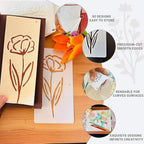 50PCS Flower Stencils for Painting, Small Botanical Stencils for Crafts Reusable - Image 4