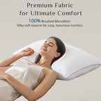 JOLLYVOGUE Pillows Queen Size Set of 1, Washable Supportive Single Bed Pillow - Image 4