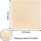 Yarlung 10 Pack Baltic Birch Plywood, 11.8 x 11.8 x 1/4 Inch Baltic Birch Wood - Image 2