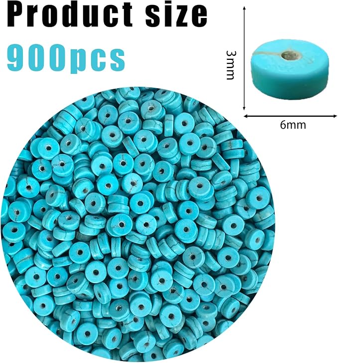 Turquoise Heishi Beads Bulk for Jewelry Making - Image 2