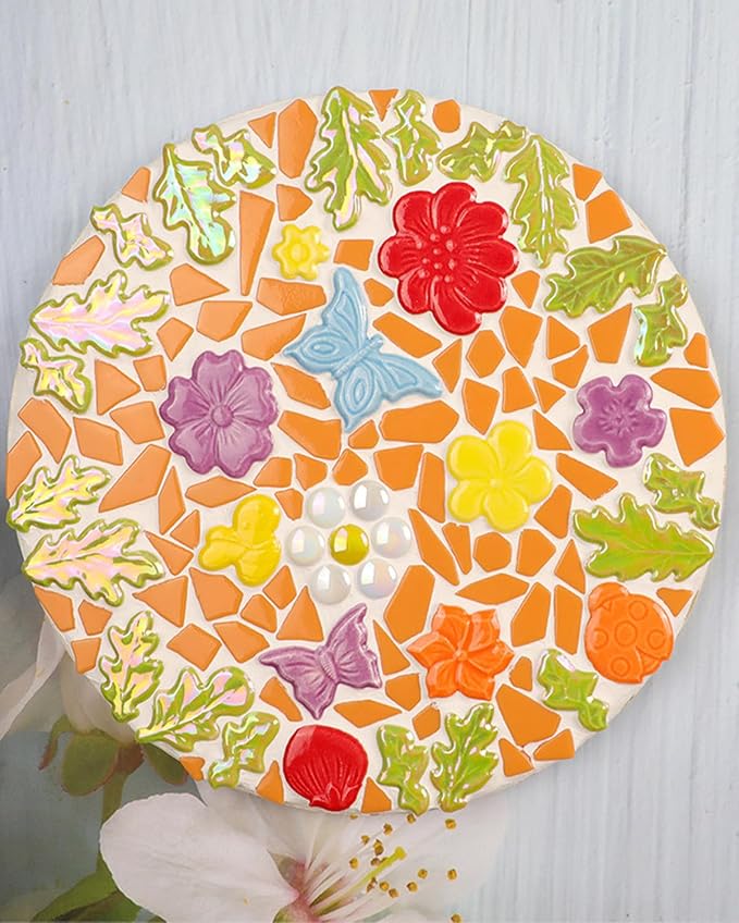 Iridescent Leaf Ceramic Mosaic Tiles - Image 6