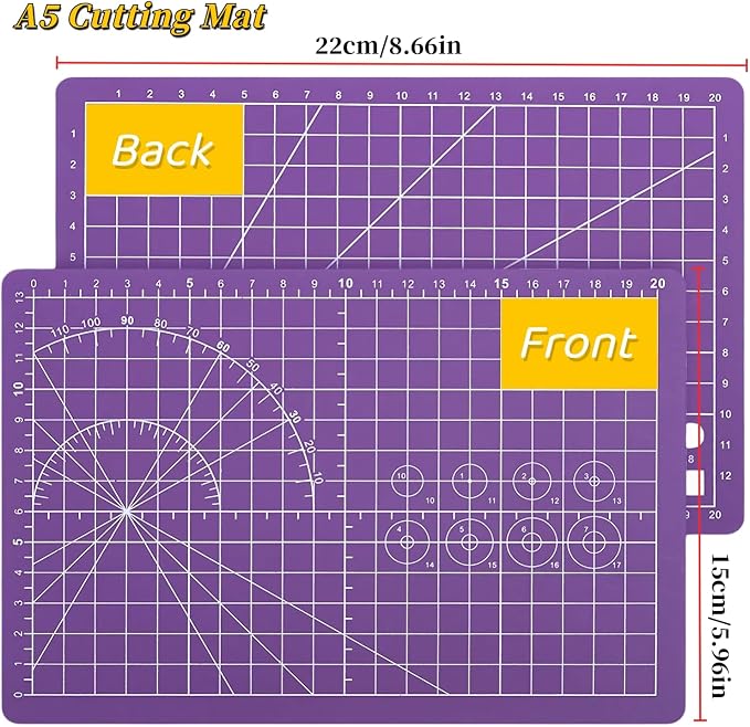 A5 Self-Healing Cutting Pads, Small Cutting Mat, Professional Double Sided - Image 2