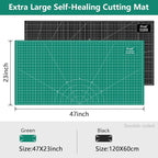 Ecraft 23"x47" Large Self Healing Non-Slip Cutting Mat, Double Sided 5-Ply - Image 2