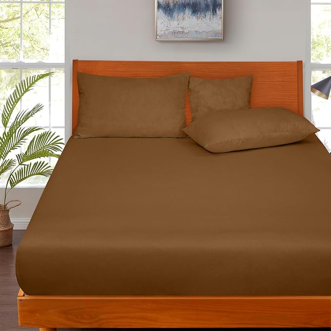 ROYALE LINENS 300 Thread Count 100% Long Staple Combed Cotton Fitted Sheet King - Image 5