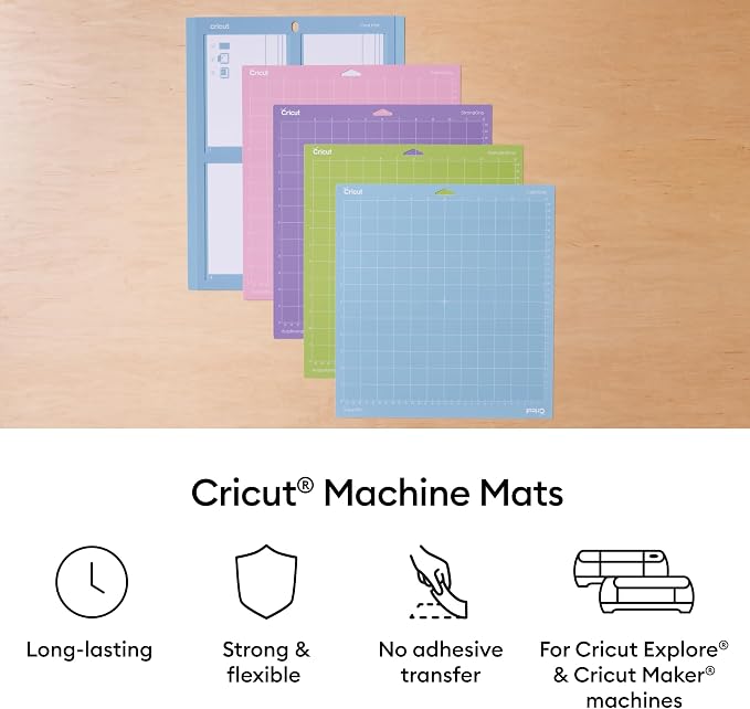 Cricut LightGrip Cutting Mats 12in x 12in | Reusable Cutting Mats - Image 2