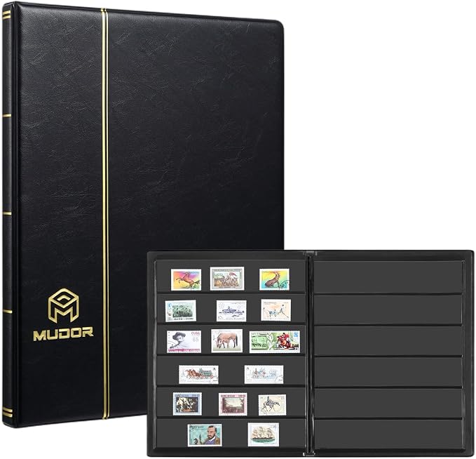 MUDOR 6 Rows Stamp Collection Book, Stamp Albums - Image 6