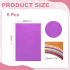 MECCANIXITY 5 Sheets Purple Shiny Foam Sheets, 8 Inch x 12 Inch Sparkle EVA - Image 2