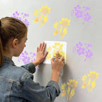 12 Pcs Large Flower Stencils for Painting, 5.12 X 5.12 Inch Flower Stencils for - Image 5