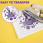 HTVVETUR Purple HTV Iron on Vinyl 12Inch by 35ft Roll HTV Heat Transfer Vinyl - Image 5