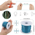 KAMJUNTAR Luminous Lanyard String, 15 Rolls Gimp String Plastic Lacing Cord - Image 6