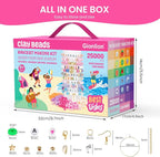Gionlion 25000 Pcs Clay Beads Bracelet Making Kit Abundant Single Color Heishi - Image 2