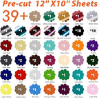 HTVRONT HTV Heat Transfer Vinyl Bundle: 80 Pack 12" x 10" | Iron on Vinyl - Image 3