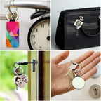 12 Pcs Sublimation Blank Keychains, PU Leather White Keychains Ornament Pendants - Image 5