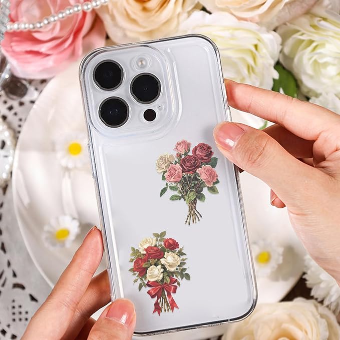 Transparent Flora Scrapbook Stickers Aesthetic Flowers Stickers | Transparent & - Image 4