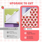 Tintnut Strawberry Permanent Vinyl 10 Sheets 12''x10'' Adhesive Vinyl | Flower - Image 4