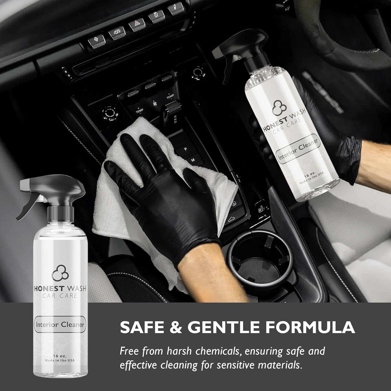 Interior Cleaner Cleans and Shines Rubber, Plastic, and Vinyl | All-Purpose Interior Cleaner for Dashboards, Door Panels, and More | Dries Quickly to a Non-Stick Finish (16 Fl Oz (Pack of 1))