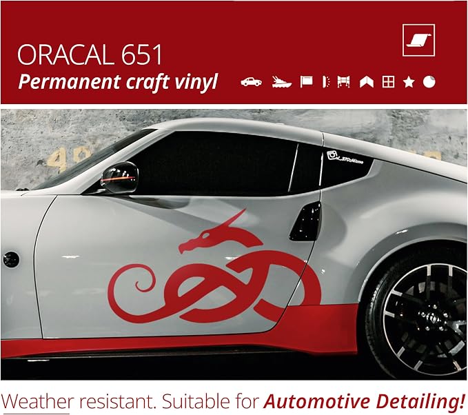 ORACAL 651 Matte Red Permanent Vinyl Tape Roll – Premium Adhesive Film - Image 2