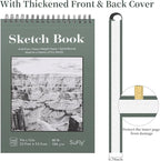SuFly Sketch Book 9x12, Drawing Paper Pad-68lb/100gsm, Top Spiral Sketchbook - Image 2