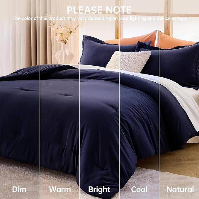 MUXHOMO Full Comforter Sets, All Season Ultra Soft Down Alternative Bedding - Image 9