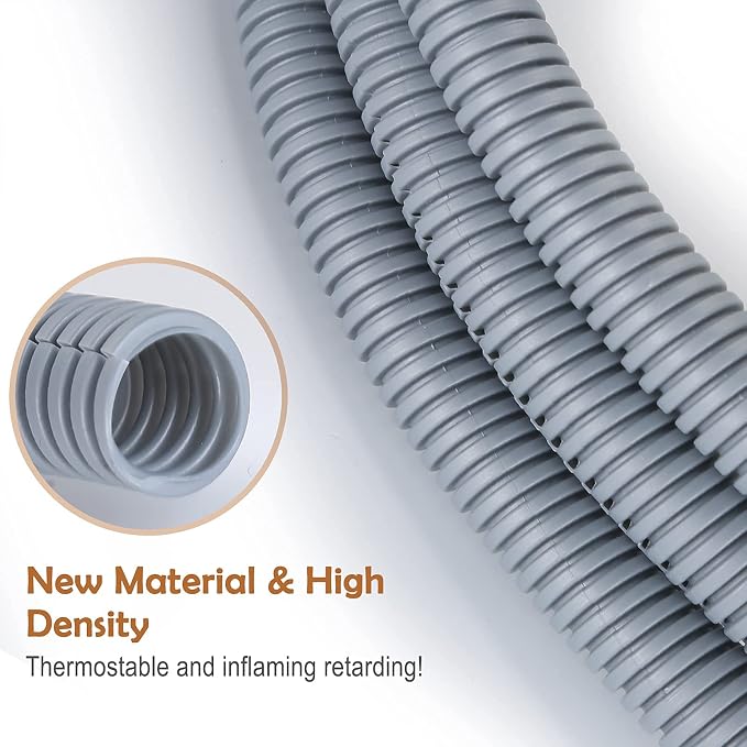 ZhiYo 20FT 1/4” Wire Loom Split Tubing Auto Wire Conduit Flexible Cover | High - Image 4