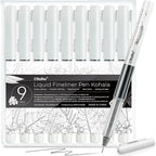 Ohuhu Liquid Fineliner Drawing Pens: 9 Sizes Micro Pens Drawing Pens Pigment by Ohuhu