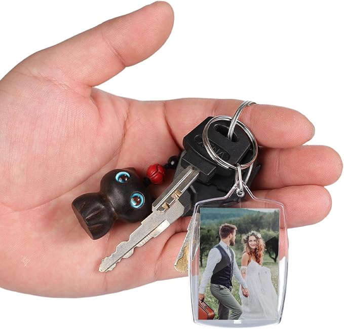 30pcs Pendant Picture Frame keychain, Make Your Own Personalized keychain Kit - Image 3