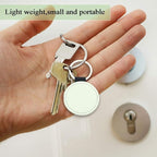12 Pcs Sublimation Blank Keychains, PU Leather White Keychains Ornament Pendants - Image 2