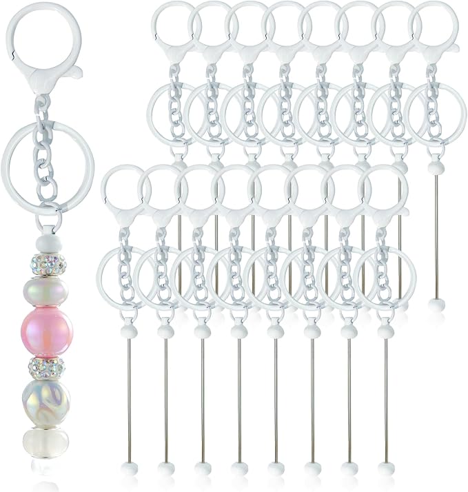 28 Pcs Beadable Keychain Bars by DNLEGULI