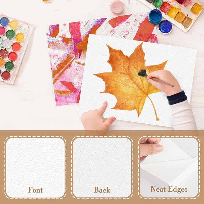 150PCS 5.5x8.5 Watercolor Paper Bulk, 140lb/300g Cold Press Thick Water Color - Image 3
