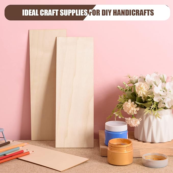 12 Pack Basswood Sheets for Crafts 12 x 4 x 1/8 Inch-3 mm Thick Unfinished - Image 3