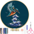 TINDTOP Embroidery Kit for Beginners Adult, Kingfisher Embroidery Kit for by TINDTOP