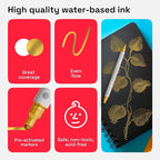 ARTISTRO 2 Gold Dual-Tip Acrylic Paint Pens - Image 5