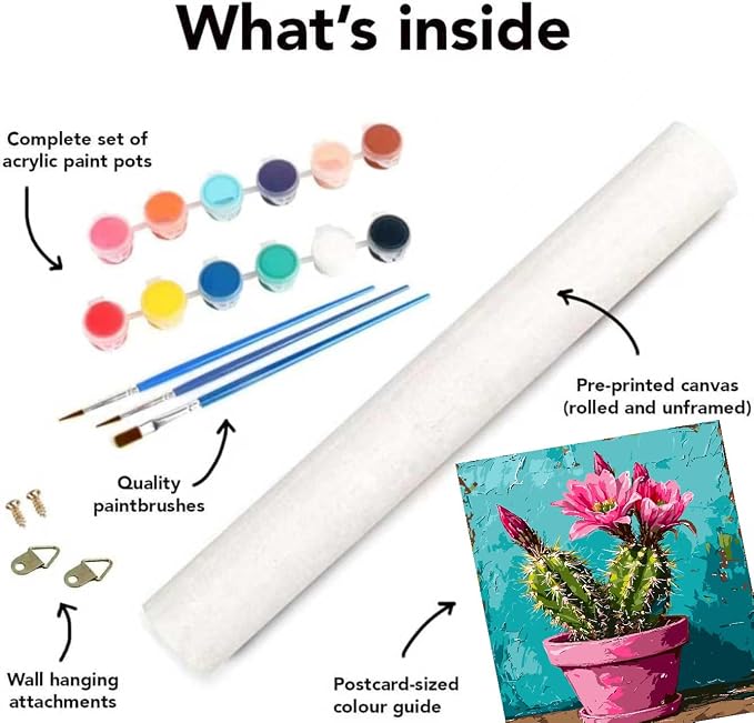 Mrnsiet Paint by Number for Adults Beginners, Easy Cactus Paint by Numbers Kits - Image 6