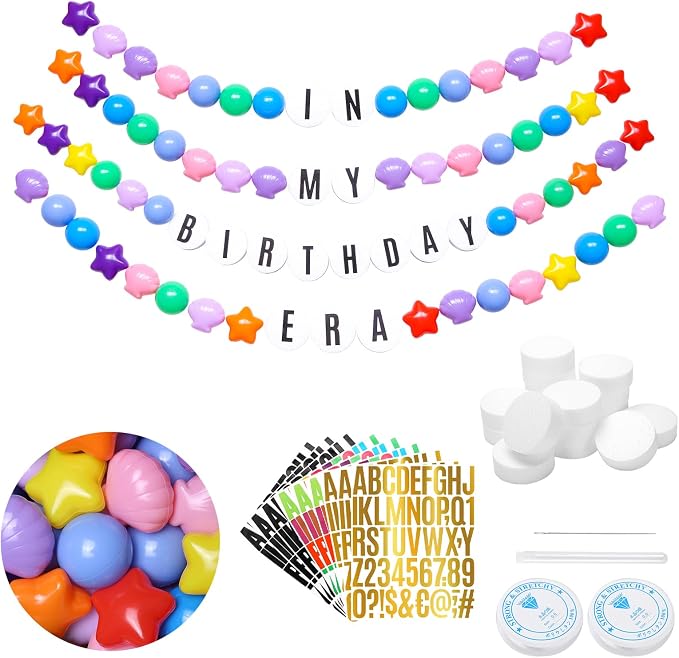 137 Pcs Friendship Bracelet Garland DIY Birthday Heopeis Friendship Banner Kit by Heopeis