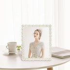DIKAR 8x10 Wedding Picture Frame, Pearls Diamond Picture Frame - Image 4
