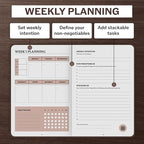 Undated Daily Planner | 90 Day Daily & Weekly Productivity Journal - Image 6