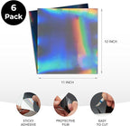 Black Metallic Vinyl Holographic & Oil Slick Vinyl Permanent - Image 7