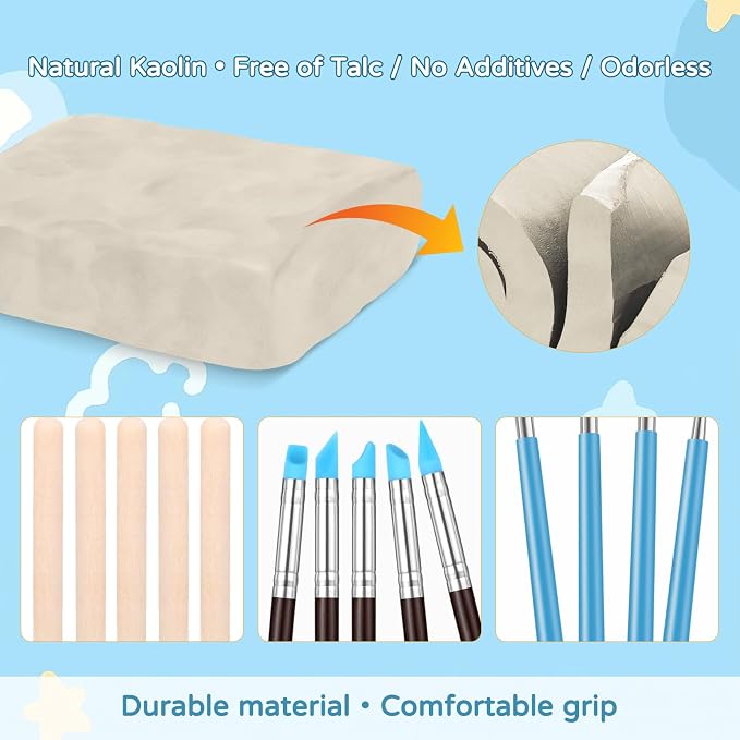 ZEHIQ White Air Dry Clay 2.2 lbs - Image 2