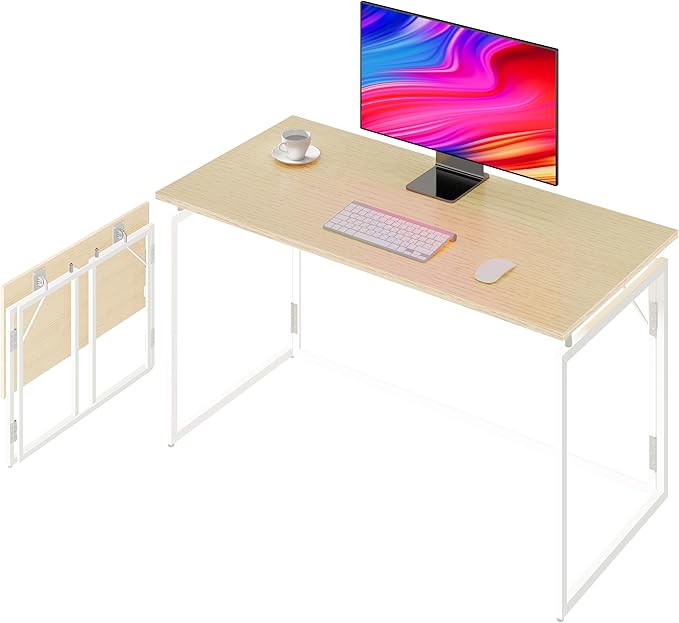 alawooder 31.5" Folding Desk: No Assembly, Wood Top by ALAWOODER