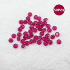50Pcs Loose Synthetic Ruby Stone Bulk Wholesale Round Brilliant Cut Diamon - Image 4