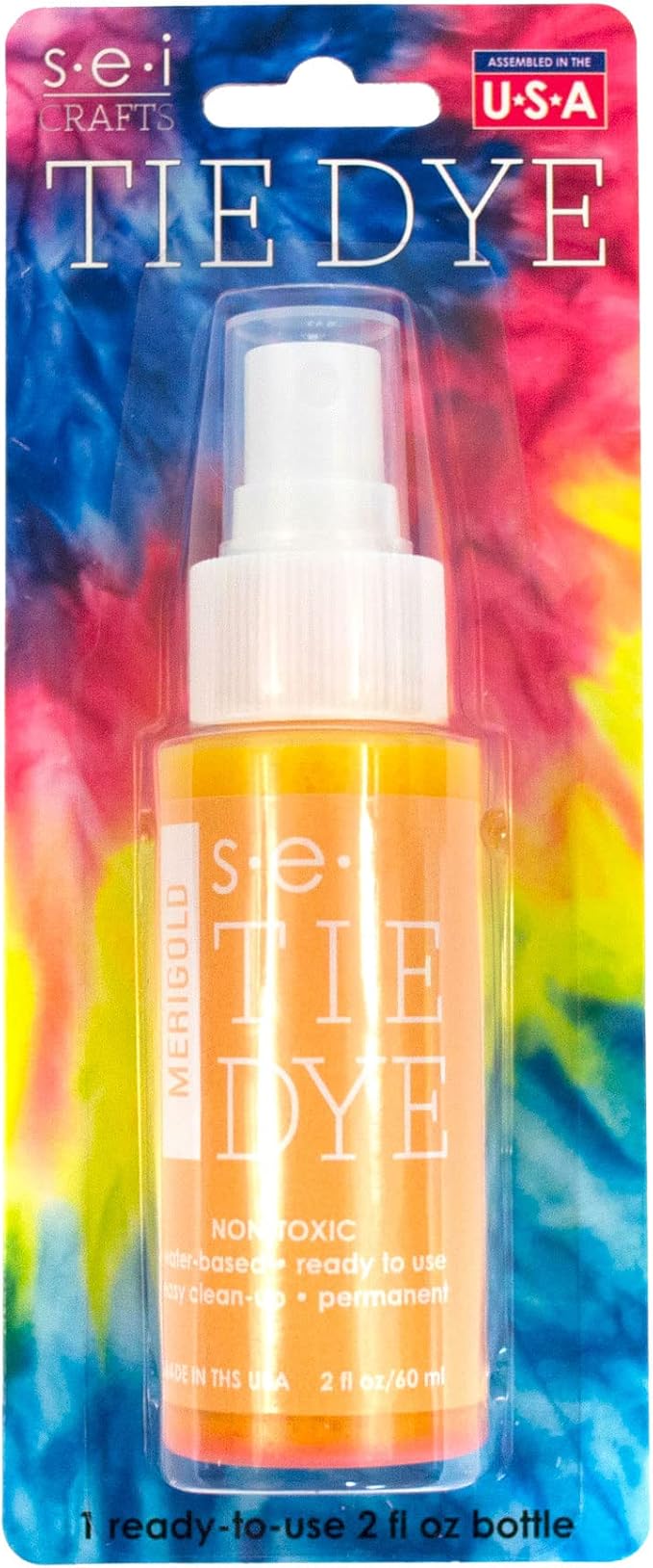 S.E.I. Marigold Tie Dye Spray Bottle: 2oz. Non Toxic Fabric Dye Spray, DIY - Image 4