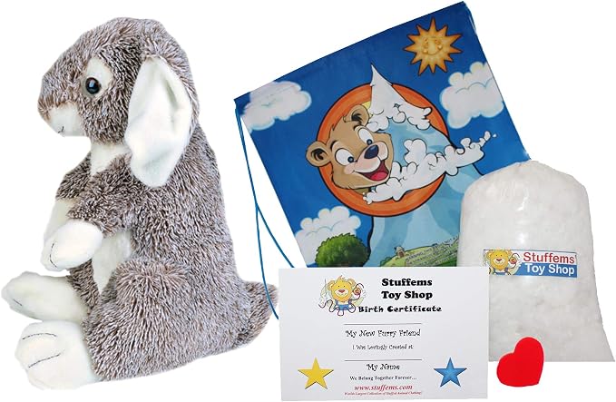 Stuffems Toy Shop Make Your Own Stuffed Animal 16" Forest the Bunny - Image 2