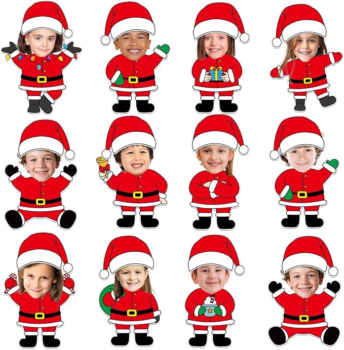 60pcs Christmas Theme Cutouts Santa Claus Bulletin Board Decorations Xmas Santa by partygreeting