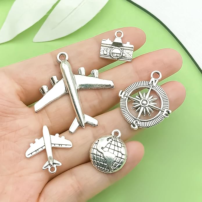 Valentine's Day Heart Charms Set, Decorative Rose and Flower Designs - Image 4