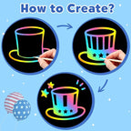 ZMLM Scratch Paper Art-Crafts Gift: 2 Pack Rainbow Notebooks Supplies - Image 3