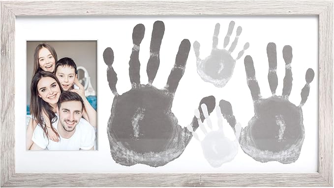 Kate & Milo DIY Family Handprint Frame Kit, Fathers Day Gift, Family Photo by KateMilo